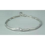 9 Stone Round Cut White Cz Bracelet Sterling Silver