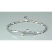Round Cut White Cz Cocktail Bracelet Sterling Silver