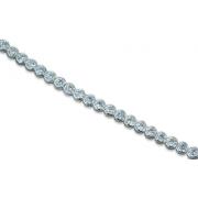 Must Have Sparkling Round Cut White CZ Gemstone Tennis Bracelet in Sterling Silver