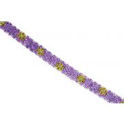 Bold and Beautiful Thick 11.02 carats total weight Round Cut Multigemstone Flower Bracelet in Sterling Silver