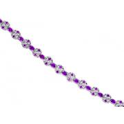 Bursting with Radiance 8.00 carats total weight Oval & Round Cut Amethyst Bracelet in Sterling Silver