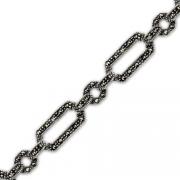 Linked Forever: Sterling Silver Marcasite 71/4 inches Multilink Bracelet
