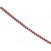 Time tested Classic 7.00 carats total weight Round Cut Garnet Gemstone Tennis Bracelet in Sterling Silver