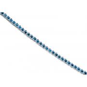 Time tested Classic 5.25 carats total weight Round Cut London Blue Topaz Gemstone Tennis Bracelet in Sterling Silver