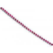 Time tested Classic Round Cut Created Ruby Gemstone Tennis Bracelet in Sterling Silver