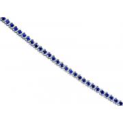 Time tested Classic Round Cut Created Sapphire Gemstone Tennis Bracelet in Sterling Silver