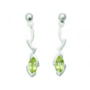 1.25 Ct.T.W. Genuine Marquise Cut Peridot in Pure Sterling Silver Earrings