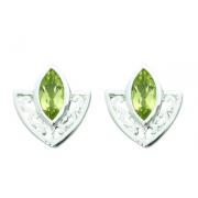 1.25 Ct.T.W. Genuine Marquise Cut Peridot in Pure Sterling Silver Earrings
